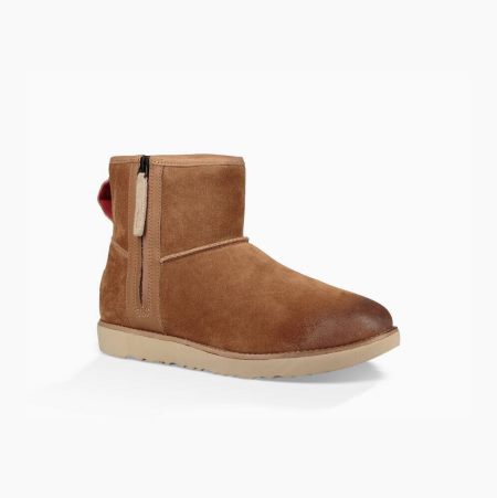 UGG Classic Mini Zip Weather - Boots Herre - Brune (NO-Q123)